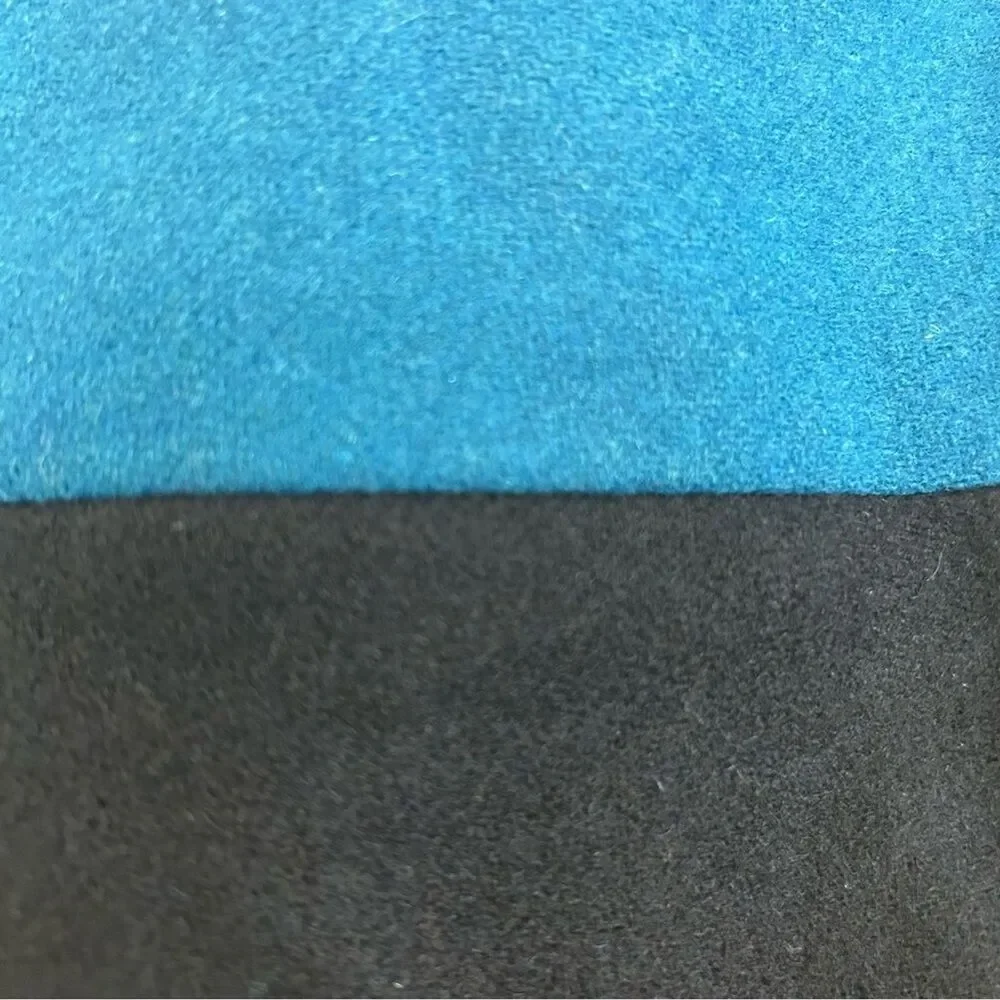 J.CREW Wool Mini Skirt Size 6 Formal Office Aqua Blue Black Wool Mini Skirt